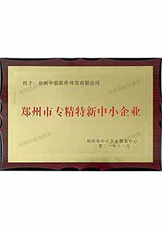 上海市专精特新中小企业证书